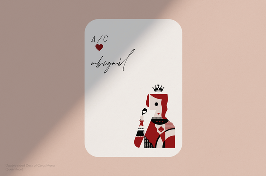 Monarque Deck Of Cards Menu