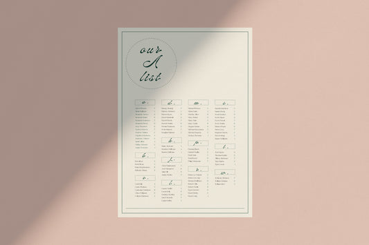 Seraphina Seating Chart